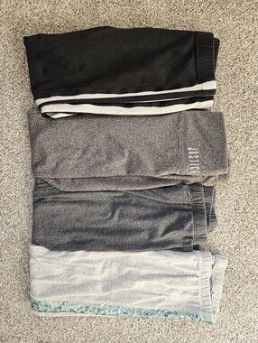 Girls Leggings Size 8/7-8/med Mexx Justice Place Zara Grey Side Stripe Sequin4pr